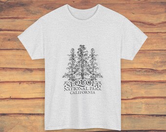 Camisa del Parque Nacional Sequoia / Camisa con estampado Sequoia / Camisa Sequoia / Camisa del Parque Nacional / Camisa de camping / Camisa de senderismo / Camisa retro
