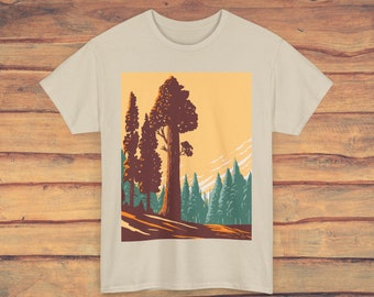Camisa del Parque Nacional Sequoia / Camisa con estampado Sequoia / Camisa Sequoia / Camisa del Parque Nacional / Camisa de camping / Camisa de senderismo / California