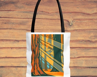 Bolso de mano del Parque Nacional Sequoia / Tote del Parque Nacional / Tote con estampado de Sequoia / Tote retro / Bolso de mano / Regalos de Sequoia / Regalos del Parque Nacional