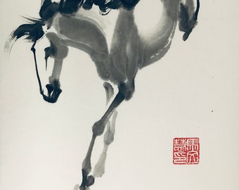 Chinesische Pferd Kunst Original Asiatische Pferd Malerei Etsy