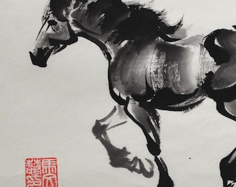 子馬 - オリジナルのグラファイト鉛筆による馬のアートプリント、馬の