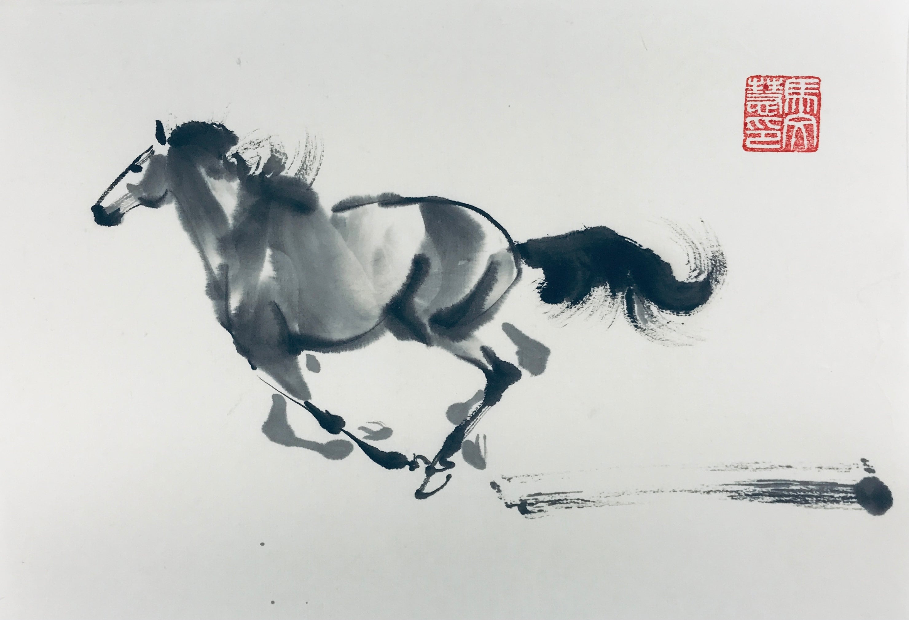 Original Horse Art Chinese Horse Painting Chinese Brush - Etsy