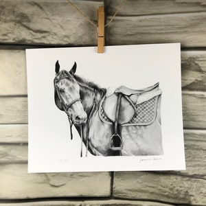Horse art print &quot;Maiya&quot; of original graphite pencil horse drawing horse sketch realistic horse pencil sketch equestrian art horse lover gift
