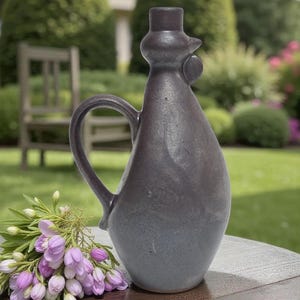 Mid-Century Rooster Pitcher, Studio Pottery Ceramic Jug,  European Brutalist Art