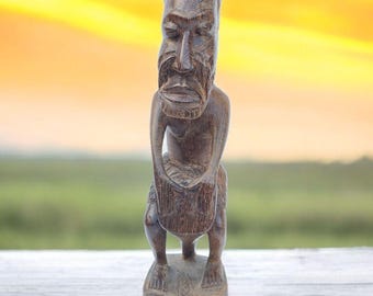 アフリカ美術コンゴ彫刻｜アンティーク部族木製像｜19世紀の民族誌的