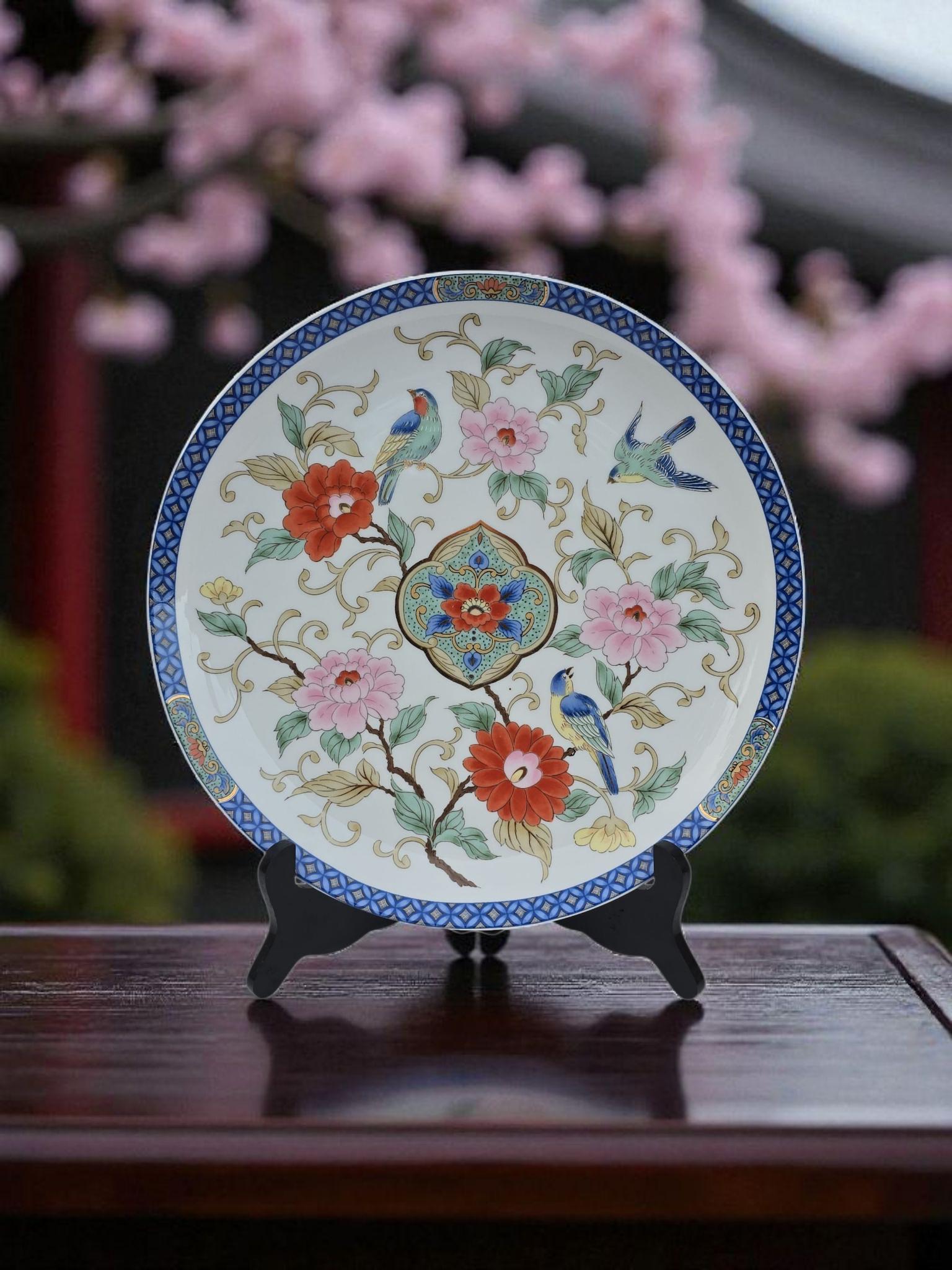 Leonard Collection イギリス　アンティーク Vintage Leonardo Collection Porcelain Plate • Birds and Flowers