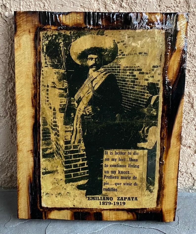 Emiliano Zapata Wooden Plaque image 1