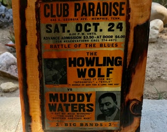 Howling Wolf, Muddy Waters - Wooden Plaque