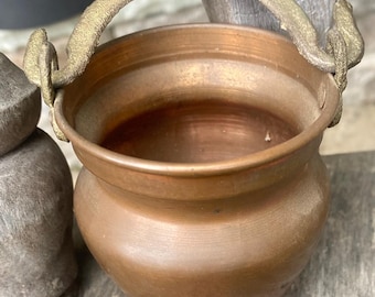Vintage miniature copper cauldron