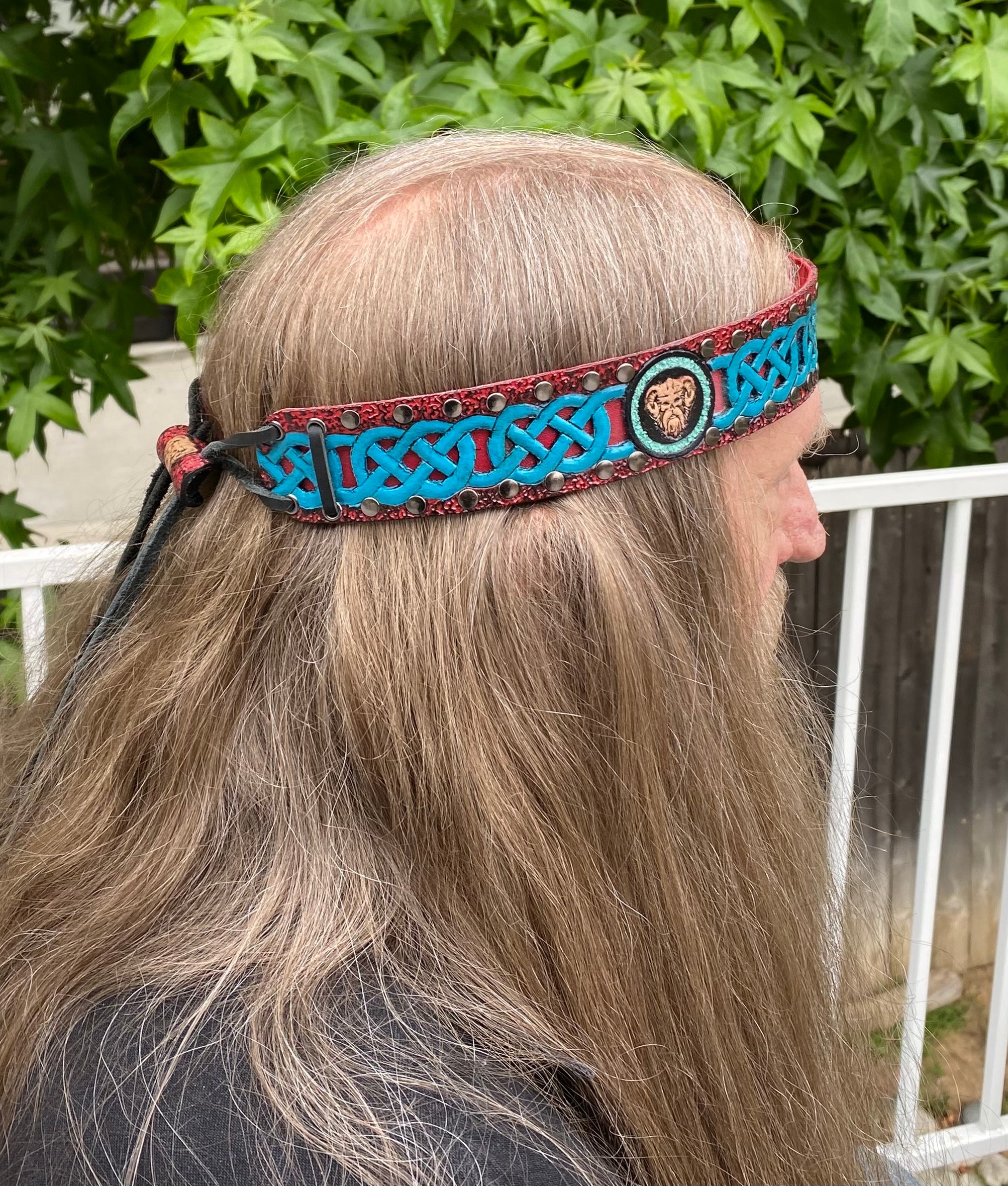 Unique Celtic Nordic Norse Viking Leather Headband - Etsy