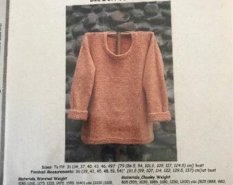 Knitting Pattern - Bijoux Blouse - Tunic Style Sweater