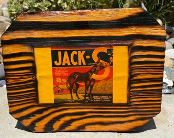 Jack - S Oranges and Grapefruit Fruit Crate Label - Wooden Plaque