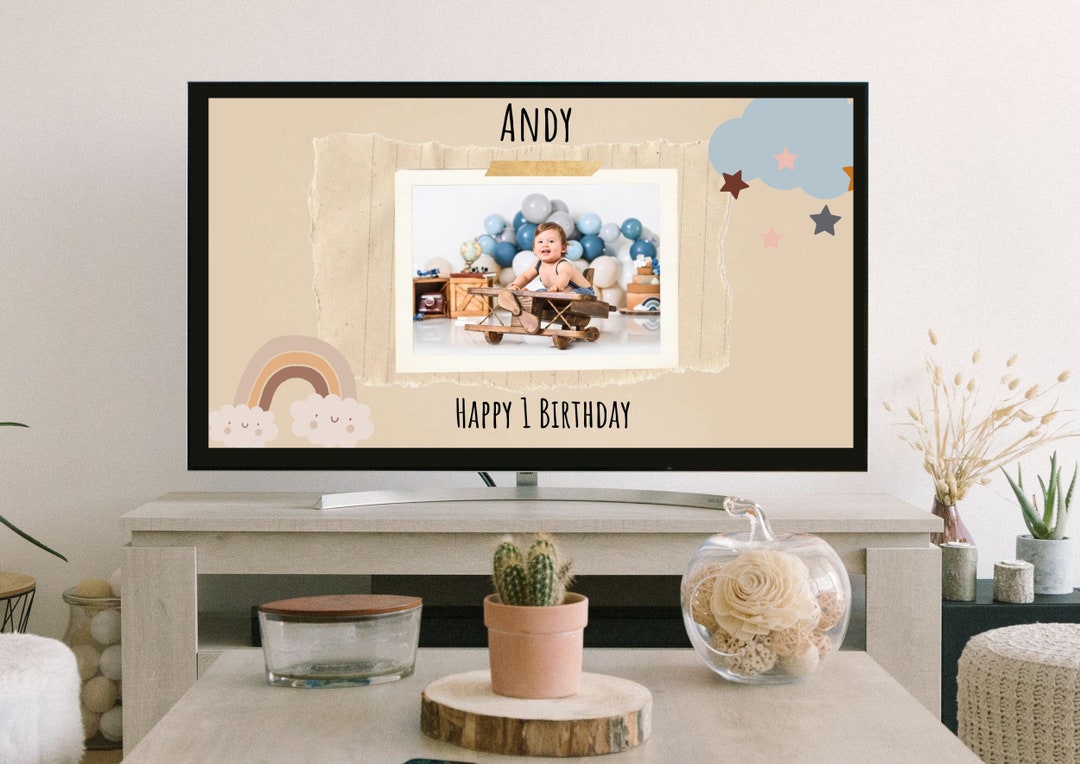 First Birthday Slideshow Video Template With Music Photo Collage ...