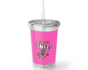 Hot Pink Acrylic cup with Cheese Shredded image