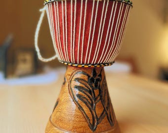 Vintage Handmade Darbuka Doumbek – Leather Head Goblet Drum, Playable & Melodic