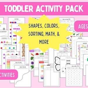 Toddler Activities: Toddler Worksheets, Toddler Activities, Early Learning Worksheets, Toddler Printables, Quiet Time Activities, Homeschool