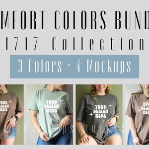 Comfort Colors 1717 Mockup Bundle - Comfort Colors - T-shirt Mockups  - C1717 Mockup - Comfort Mocks - 1717 Shirt - Mockup Bundle