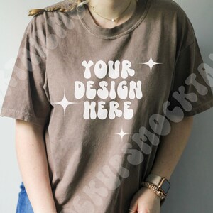 Comfort Colors Espresso Shirt - Comfort Colors 1717 - T-shirt Mockups - T-shirt Model - C1717 Mockup - Comfort Mocks - 1717 Shirt - Mockup
