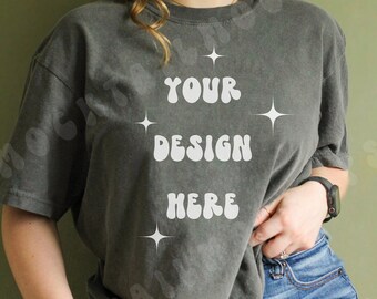 Comfort Colors 1717 - Pepper Mockup, Comfort Colors Mockup, Pepper T-shirt, C1717 Mockup, T-shirt Mocks