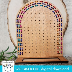 Ohrringständer, Regenbogen gewölbter Ohrringständer, SVG