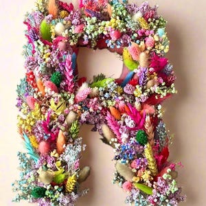 Personalised Flower Initials | Nursery Art | Baby Shower | Wedding Décor | Dried Flowers | Wall Art & Displays
