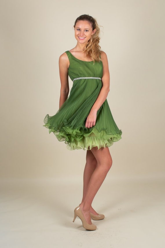olive green formal dress
