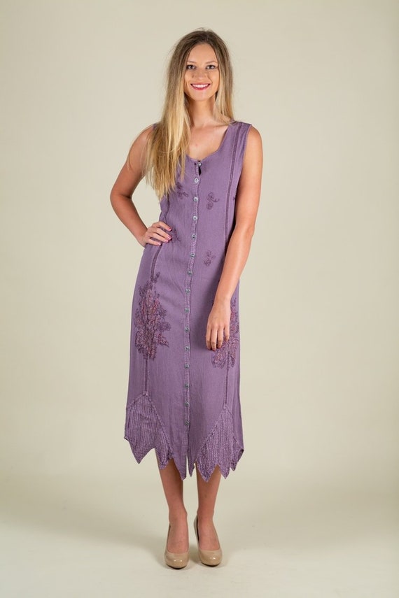 lavender boho dress
