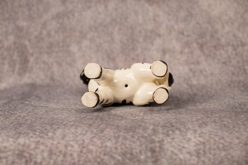 Vintage Black and White Cute Mini Ceramic Zebra