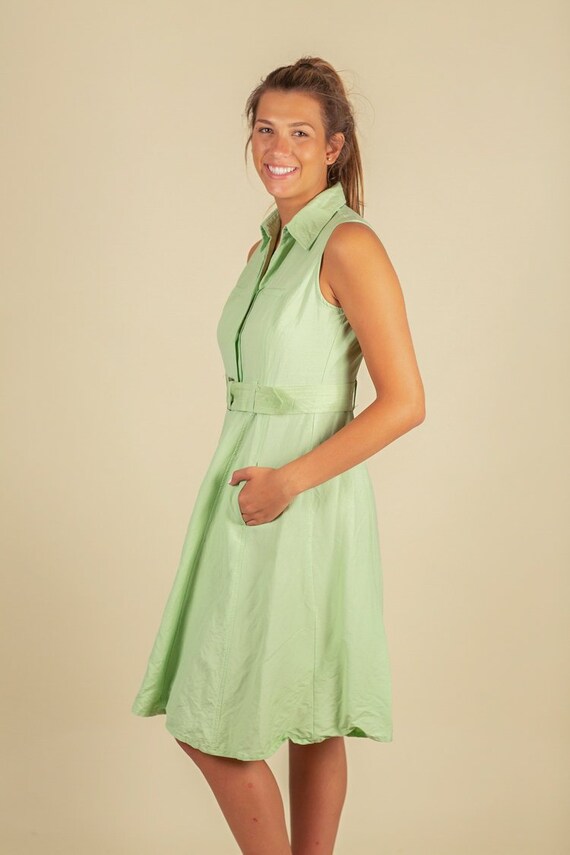 green safari dress