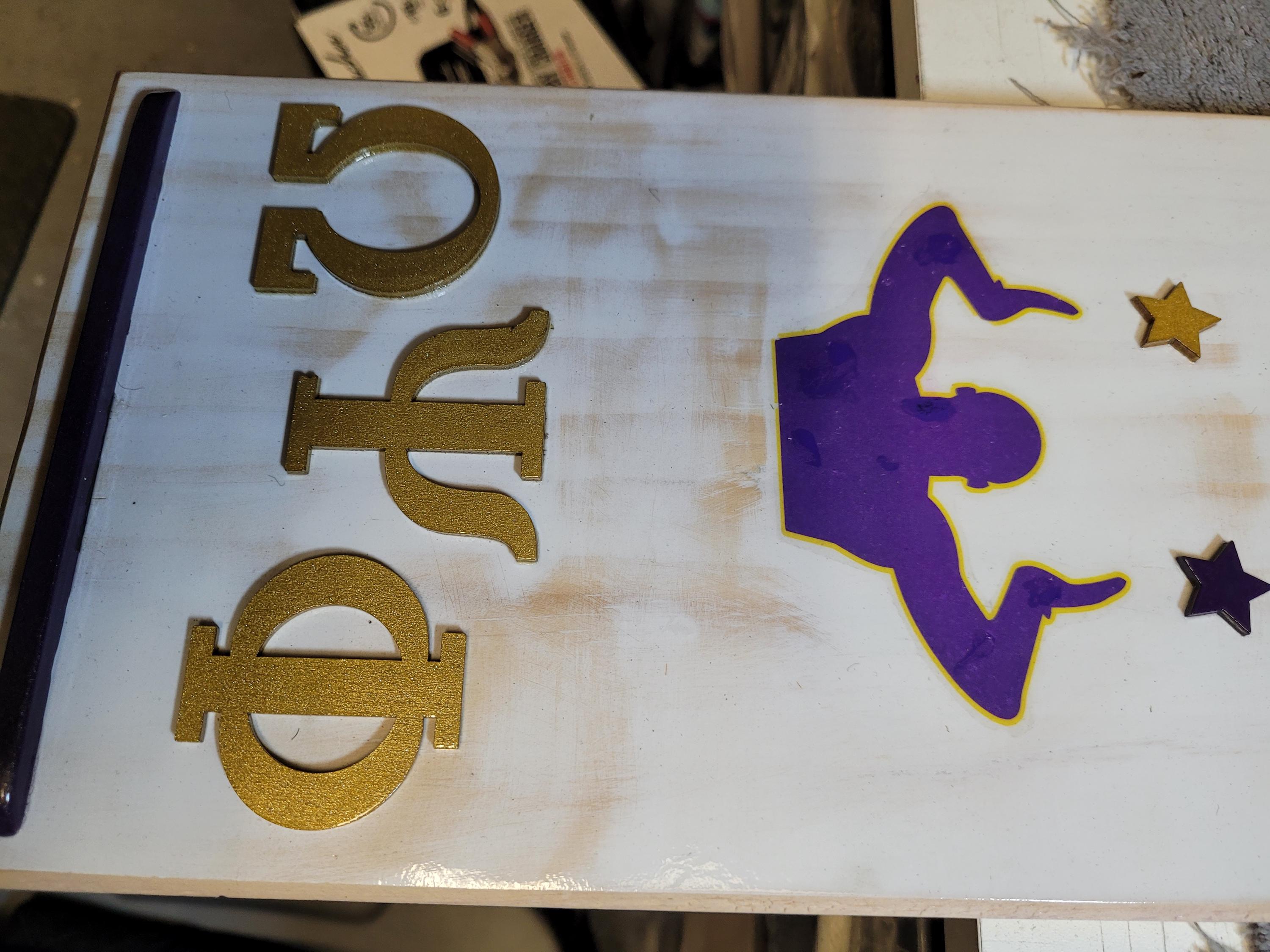 Omega Psi Phi Wall Art: Purple & Gold Fraternity Paddle + Picture Frame ...