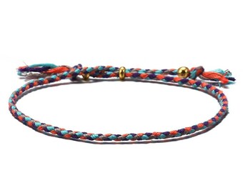 Braid Hand Rope Adjustable Polyester Thread Woven Bracelet, Handmade Bracelet