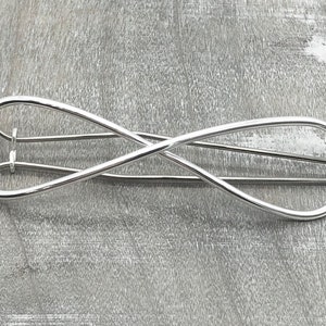 LARGE Sterling Silver Infinity barrette - Gift For her - Large Barrette - Hair Jewelry - Jewelry Sale - Hair accessory Barrette