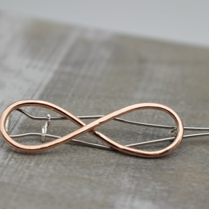 Petite Metal Infinity Barrette / Barrette For Fine Hair / Hair Jewelry Accessory / Gift for her