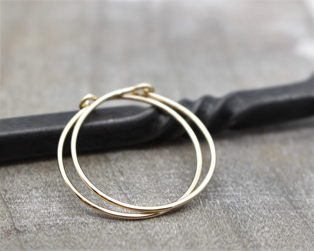 Everyday Gold Hoop Earrings Gold Filled Hoop Earrings 1 Inch Hammered Hoops Gift for Her 14K ...