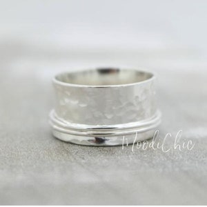 Fiddle Ring Sterling Silver Spinner Ring Meditation Ring Gift for Her Jewelry Sale SR105 image 3