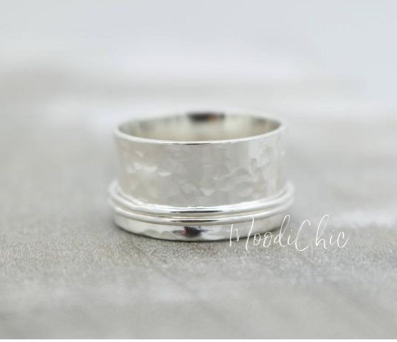 Fiddle Ring Sterling Silver Spinner Ring Meditation Ring Gift for Her Jewelry Sale SR105 image 3