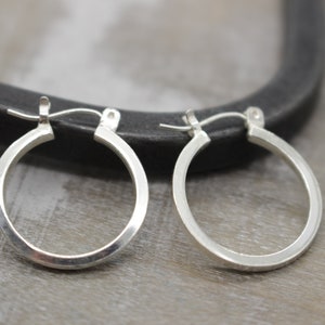 Petite square sterling silver hoop earrings - gifts for her - jewelry sale - minimalist hoops