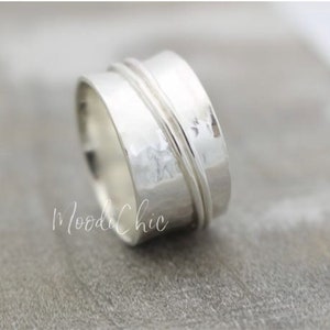 Fiddle Ring Sterling Silver Spinner Ring Meditation Ring Gift for Her Jewelry Sale SR105 image 4