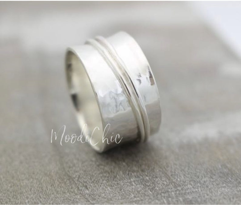 Fiddle Ring Sterling Silver Spinner Ring Meditation Ring Gift for Her Jewelry Sale SR105 image 4