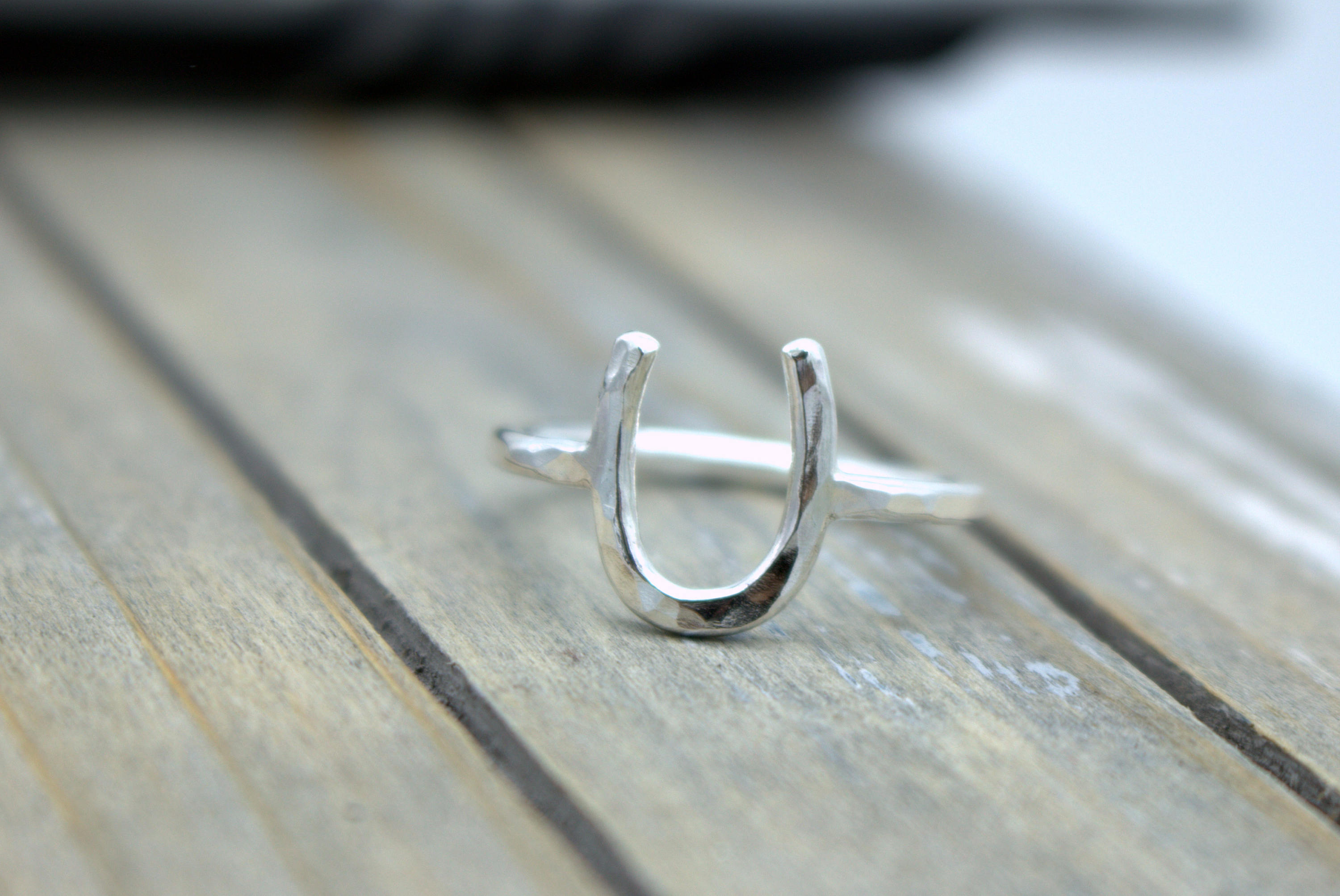 Silver horseshoe ring sterling silver horseshoe gift for Etsy