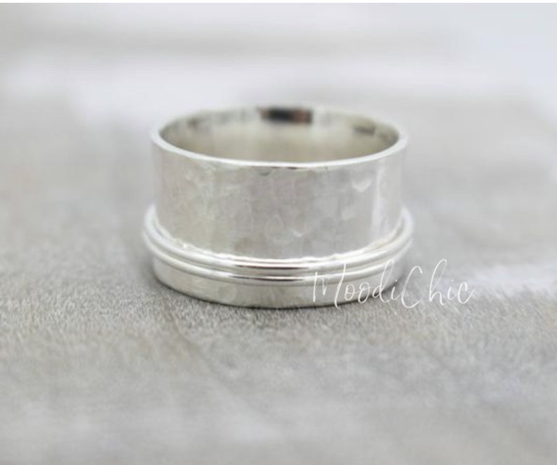 Fiddle Ring Sterling Silver Spinner Ring Meditation Ring Gift for Her Jewelry Sale SR105 image 1