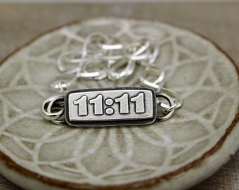 Custom Number Sterling silver charm bracelet / Angel number bracelet / infinity link bracelet / gift for her