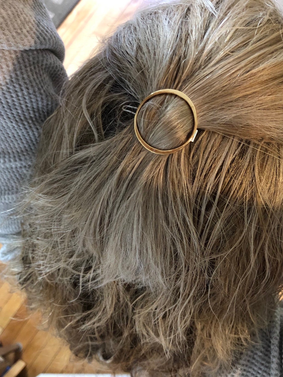 Small Round Barrette Brass Barrette Hair Accessory Gift Etsy