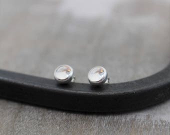 Clear Quartz 5mm Earrings - Sterling Silver Earrings with quartz - post stud earrings - gift for her - jewelry sale