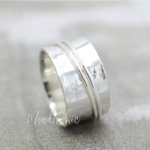 Fiddle Ring Sterling Silver Spinner Ring Meditation Ring Gift for Her Jewelry Sale SR105 image 2