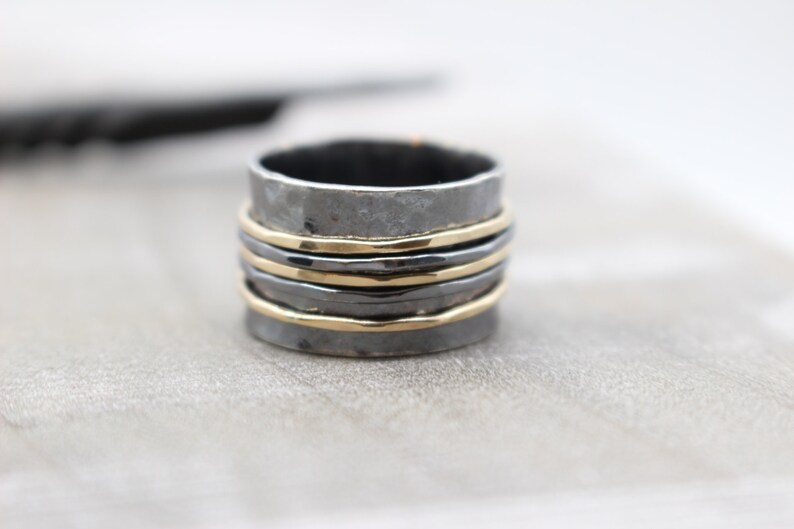 Solid 925 Sterling Silver Spinner Ring Mediation Ring Handmade Gift Jewelry AA2