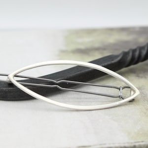 Marquise Sterling silver barrette / medium barrette / hair jewelry / gift for her / jewelry sale