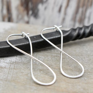 Small Silver Infinity Hoop Earrings - Sterling Silver hoop Earrings - gift for her - jewelry sale - simple hoops - Earrings
