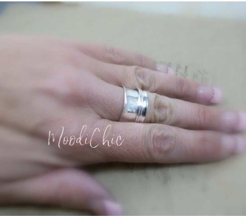 Fiddle Ring Sterling Silver Spinner Ring Meditation Ring Gift for Her Jewelry Sale SR105 image 5