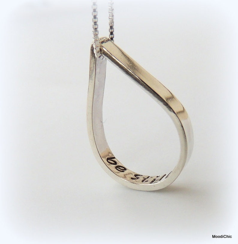 Personalized Teardrop Charm Necklace Teardrop Charm Etsy